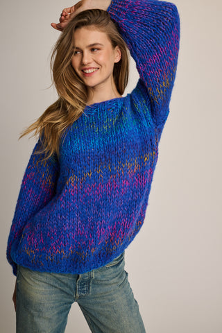 Amy Pullover Round Neck Cobalt Multi
