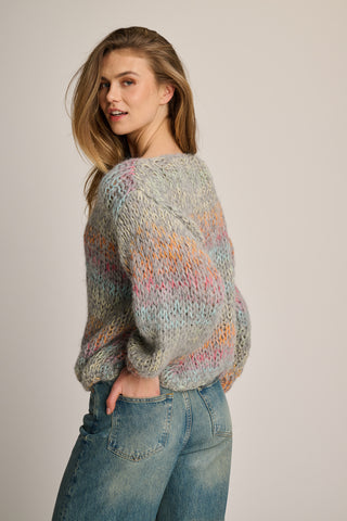 Amy Pullover Round Neck Grey Multi