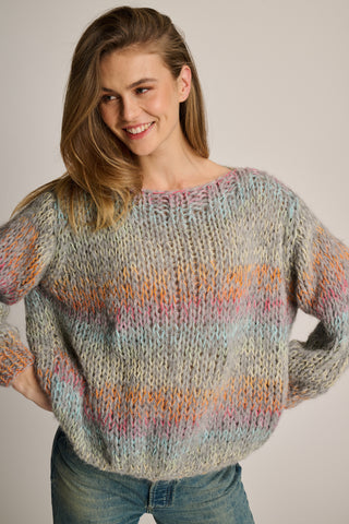 Amy Pullover Round Neck Grey Multi