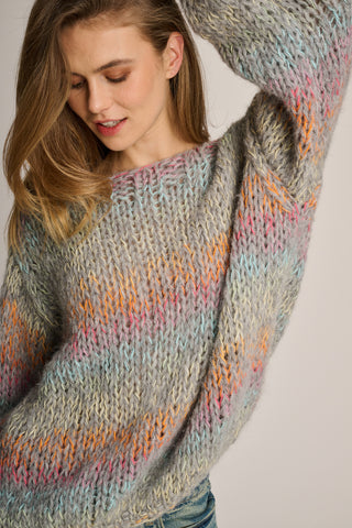 Amy Pullover Round Neck Grey Multi