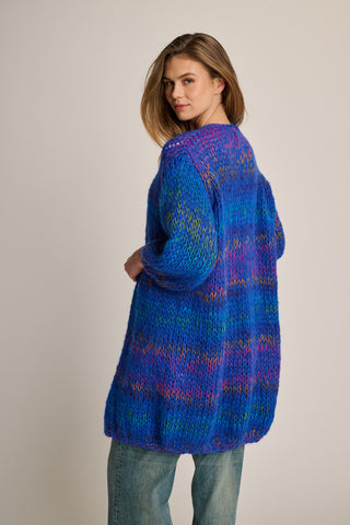 Celine Cardigan Long Cobalt Multi