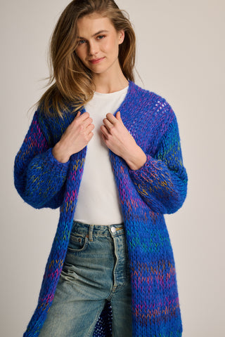 Celine Cardigan Long Cobalt Multi