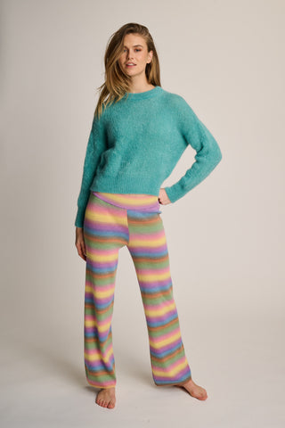 Coco Pullover Round Neck Petrol Blue