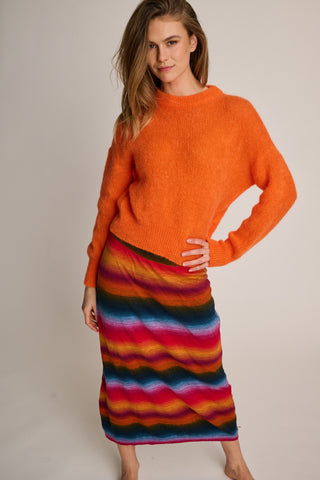 Manon Knitted Skirt Red-Blue Multi