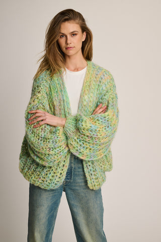 Tessa Cardigan Short Rib Green Multi