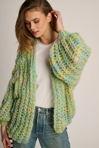 Tessa Cardigan Short Rib Green Multi