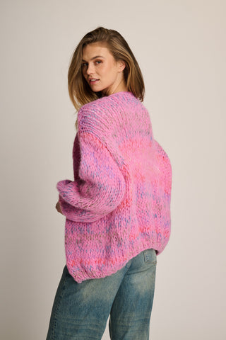 Isa Cardigan Short Candy Pink Multi