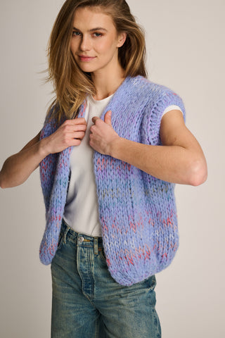 Noa Cardigan Sleeveless Blue Multi