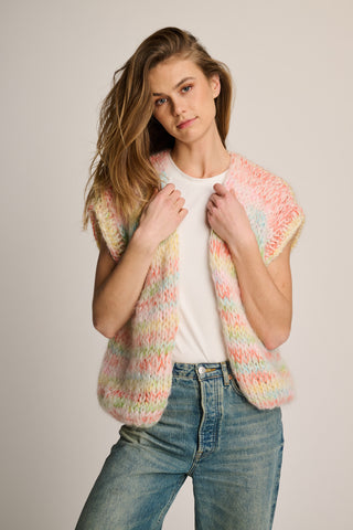 Noa Cardigan Sleeveless Off White Multi