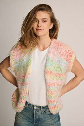 Noa Cardigan Sleeveless Off White Multi