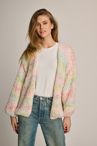 Isa Cardigan Short Off White Multi
