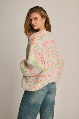 Isa Cardigan Short Off White Multi