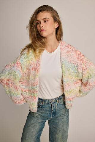 Isa Cardigan Short Off White Multi
