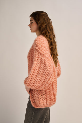 Tessa Cardigan Short Rib Peach