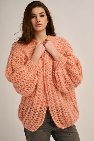 Tessa Cardigan Short Rib Peach
