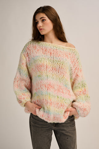 Cato Pullover Round Neck Off White Multi