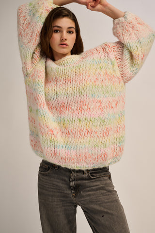 Cato Pullover Round Neck Off White Multi