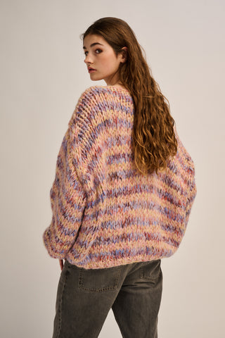 Lola Pullover Round Neck Lilac / Peach