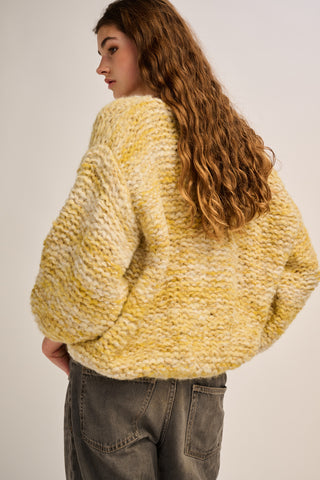 Hannah Pullover V-Neck Yellow