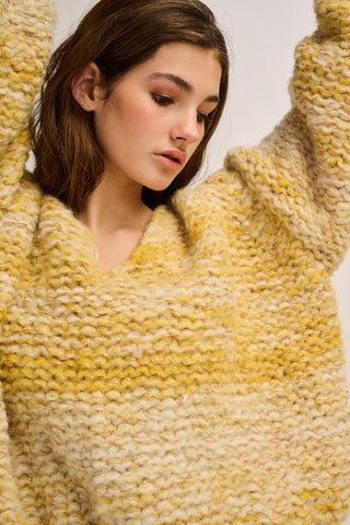 Hannah Pullover V-Neck Yellow