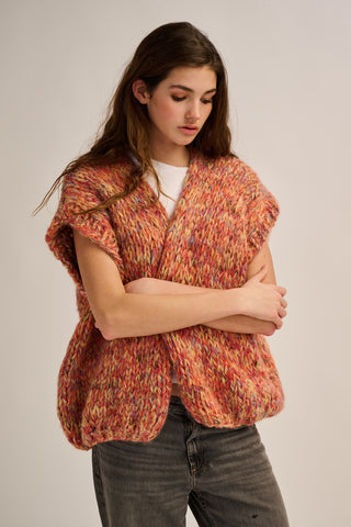 Mira Cardigan Sleeveless Orange / Red