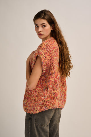 Mira Cardigan Sleeveless Orange / Red