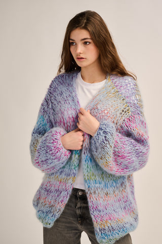 Brigitte Cardigan Short Blue Multi