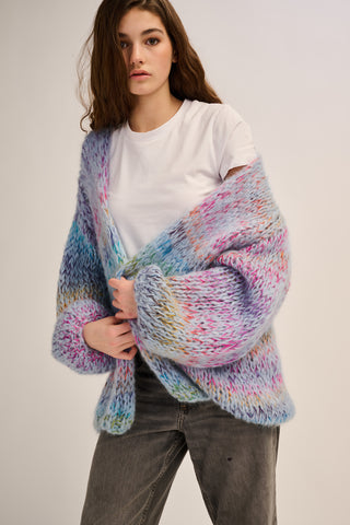 Brigitte Cardigan Short Blue Multi