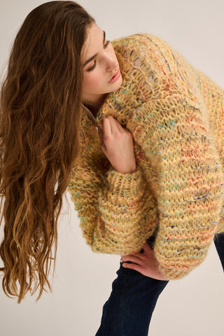 Isabella Cardigan Short - Ochre Multicolor