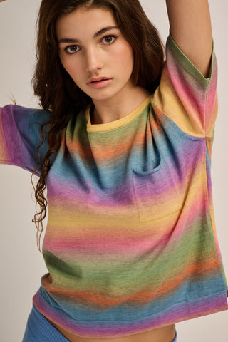Lisa Knitted T-Shirt Pastel Multi