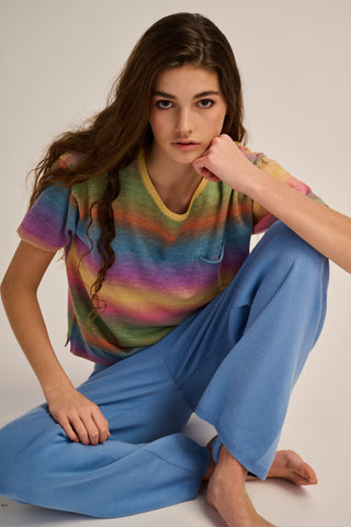 Michelle Knitted Pants Jeans Blue