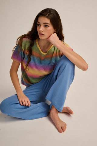 Lisa Knitted T-Shirt Pastel Multi