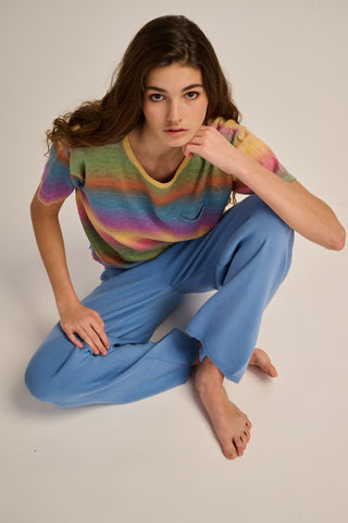 Michelle Knitted Pants Jeans Blue