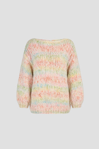 Amy Pullover Round Neck Off White Multi