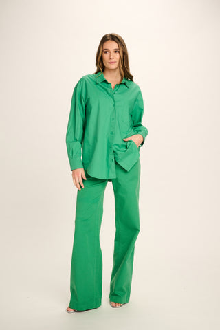 Paulina Cotton Blouse - Green