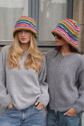 Multicolor Alpaca Hat