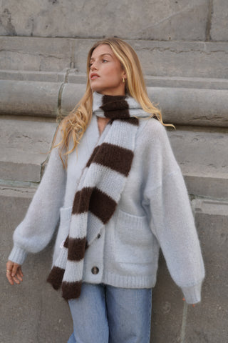 Charlie Cardigan With Pockets Pastel Blue