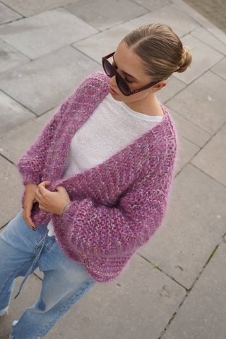 Noah Cardigan Short - Mixed Pink