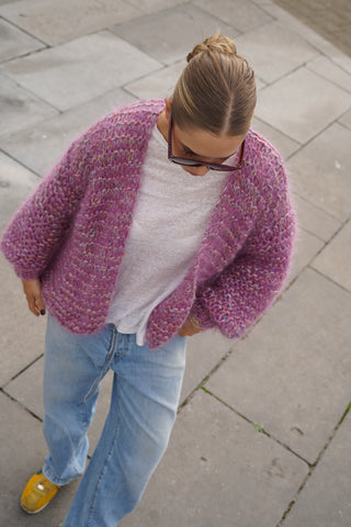 Noah Cardigan Short - Mixed Pink