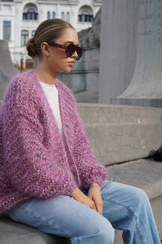 Noah Cardigan Short - Mixed Pink