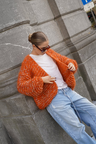 Noah Cardigan Short - Mixed Orange