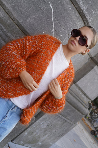 Noah Cardigan Short - Mixed Orange