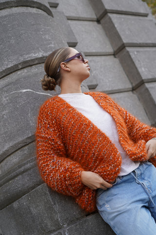 Noah Cardigan Short - Mixed Orange