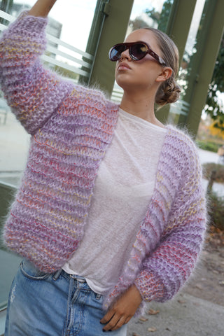 Noah Cardigan Short - Mixed Lilac