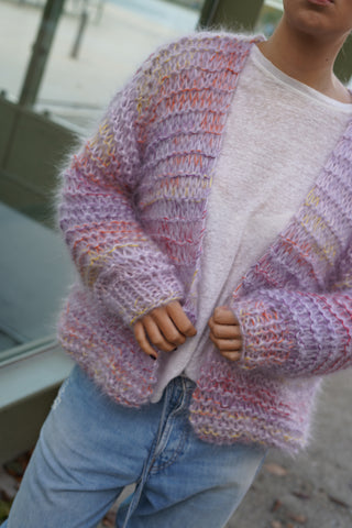 Noah Cardigan Short - Mixed Lilac