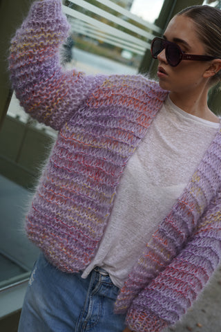 Noah Cardigan Short - Mixed Lilac