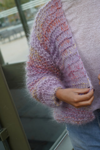 Noah Cardigan Short - Mixed Lilac