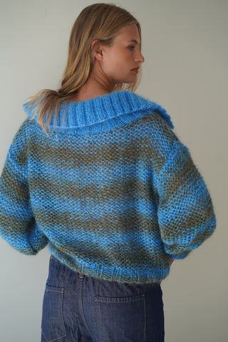 Luna Pullover - Blue/Green