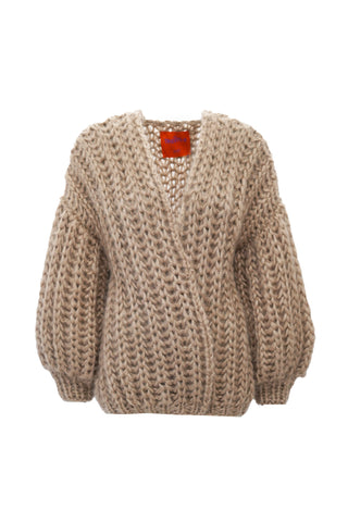 Audrey Cardigan Rib Beige