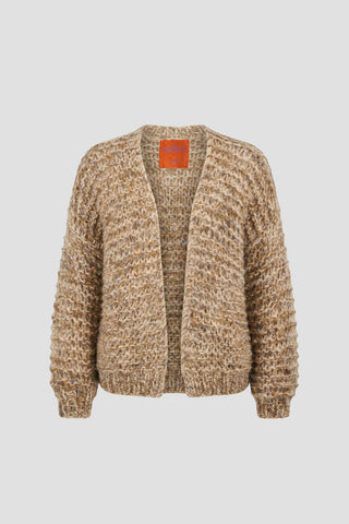 Evelyn Cardigan Short - Beige Multicolor